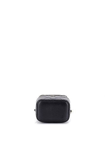 Chanel Classic Vanity Case with Chain Quilted Caviar Mini (view 2)