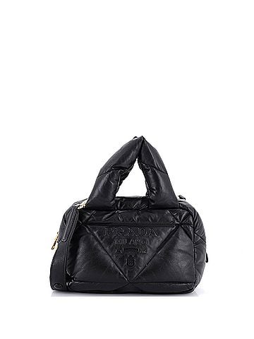 Prada Padded Bowler Bag Quilted Nappa Leather Small (view 1)