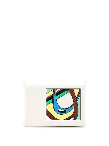Hermès Calvi Duo Card Holder Printed Leather (view 1)