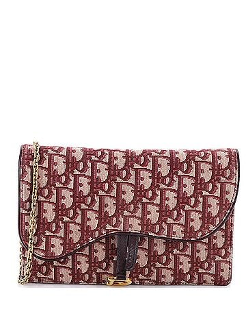Christian Dior Saddle Chain Clutch Oblique Canvas (view 1)