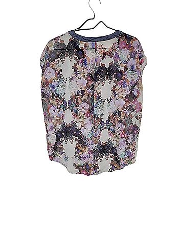 Liz Claiborne Sheer Tunic Blouse Short Sleeve Blouse (view 2)