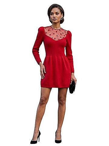St. John Marie Gray Cocktail Dress (view 1)