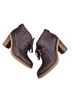 Coach 100% Leather Burgundy Ankle Boots Size 5 - photo 1
