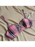 Area Plaid Pink Black Multi Color Bodysuit Size 2 - photo 4