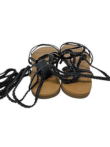 J.Crew Factory Store Braided Ankle Wrap Sandals Sandals (view 2)
