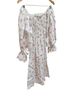 Sleeper 100% Linen Floral White Pink Casual Dress Size XS - photo 9