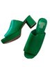 Charlotte Stone 100% Leather Green Heels Size 10 - photo 4