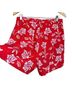 Joie Floral Red White Shorts Size 8 - photo 4