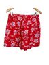 Joie Floral Red White Shorts Size 8 - photo 2