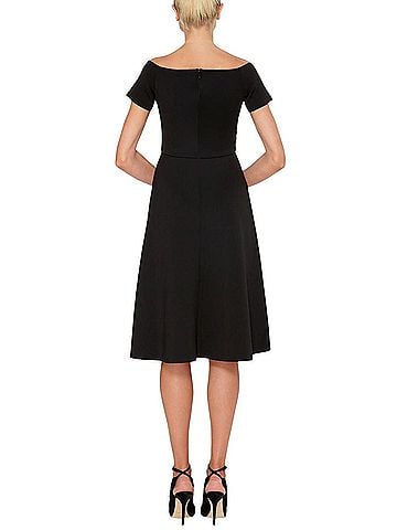 Saloni Drop Shoulder Midi Cocktail Dress (view 2)