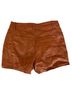 Amazon Essentials Solid Brown Faux Leather Shorts Size M - photo 2