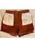 Amazon Essentials Solid Brown Faux Leather Shorts Size M - photo 5