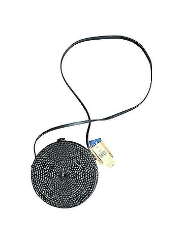 Collection 18 Rattan Black Woven Round Bag Crossbody Bag (view 2)