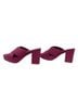 Charlotte Stone 100% Leather Purple Mule/Clog Size 9 1/2 - photo 5