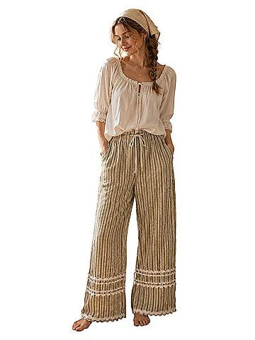 Blue Velvet Casual Pants (view 1)