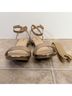 Pashion Solid Gold Sandals Size 7 1/2 - photo 8