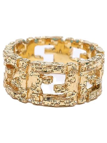 Fendi FENDI IT4022 Rock FF Ring, Gold, Women's Ring (XS) (view 1)