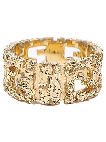 Fendi FENDI IT4022 Rock FF Ring, Gold, Women's Ring (XS) (view 2)