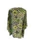 Susan Graver 100% Polyester Print Green Blouse Size M - photo 2