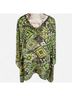 Susan Graver 100% Polyester Print Green Blouse Size M - photo 4