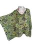 Susan Graver 100% Polyester Print Green Blouse Size M - photo 1