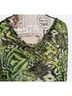 Susan Graver 100% Polyester Print Green Blouse Size M - photo 5