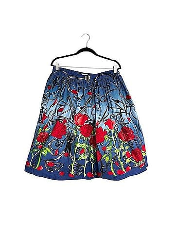 Unique Vintage Beauty and the Beast Rose Print Skater Skirt Casual Skirt (view 1)