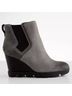 Sorel 100% Leather Solid Gray Black Boots Size 6 1/2 - photo 3