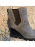 Sorel 100% Leather Solid Gray Black Boots Size 6 1/2 - photo 6