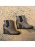 Sorel 100% Leather Solid Gray Black Boots Size 6 1/2 - photo 5