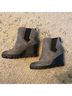 Sorel 100% Leather Solid Gray Black Boots Size 6 1/2 - photo 11