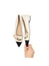 L.K. Bennett White Black Flats Size 9 - photo 2