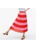 J.Crew 100% Polyester 100% Polyester Stripes Red Pink Casual Skirt Size 4X - photo 8