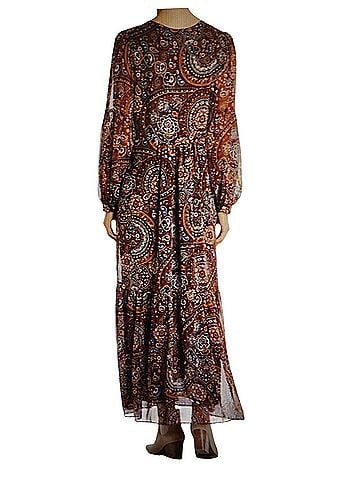 Jade by Johnny Was Delta Maxi with vertical lines of metallic thread  Casual Dress (view 2)