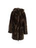 Johnston & Murphy 100% Acrylic Animal Print Black Brown Coat Size XS - photo 5