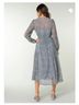 Lovestitch 100% Polyester Graphic Silver Casual Dress Size M - photo 3