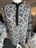 Michael Kors 100% Polyester Paisley Black Blue Button-Down Shirt Size XL - photo 4