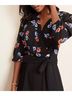 Ann Taylor 100% Polyester 100% Polyester Floral Black Multi Color Jumpsuit Size 16 - photo 5