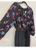 Ann Taylor 100% Polyester 100% Polyester Floral Black Multi Color Jumpsuit Size 16 - photo 6