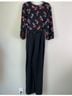 Ann Taylor 100% Polyester 100% Polyester Floral Black Multi Color Jumpsuit Size 16 - photo 10