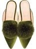 Unlabeled 100% Velvet Solid Green Black Blue Brown Gray Pink Red Yellow Flats Size 6 - photo 3