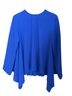 Cos 100% Polyester Solid Blue Long Sleeve Blouse Size 8 - photo 1