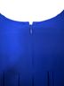 Cos 100% Polyester Solid Blue Long Sleeve Blouse Size 8 - photo 8