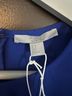 Cos 100% Polyester Solid Blue Long Sleeve Blouse Size 8 - photo 3