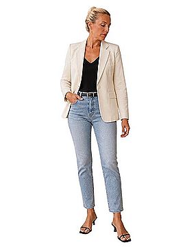 Jason Wu Cream Embroidered Single-Button Blazer Blazer (view 1)