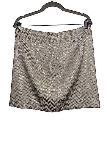 Banana Republic Shimmering Cream Mini Skirt Casual Skirt (view 2)