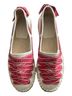 Tory Burch 100% Canvas Red White Flats Size 6 - photo 7