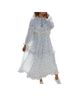 Stella Nova 100% Polyester Floral Blue White Casual Dress Size M - photo 1