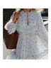 Stella Nova 100% Polyester Floral Blue White Casual Dress Size M - photo 11