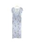 Reformation 100% Silk Floral Blue Cocktail Dress Size 16 - photo 2